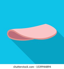 Vector illustration of sausage and slice logo. Graphic of sausage and meat vector icon for Stock.