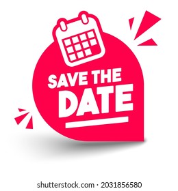 Vector Illustration Save The Date Label