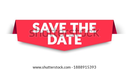 Vector Illustration Save The Date Label