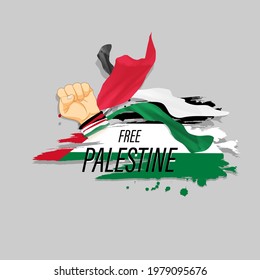 Vector illustration for save Palestine, free Palestine  