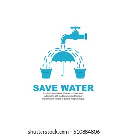 Vector illustration of save water concept