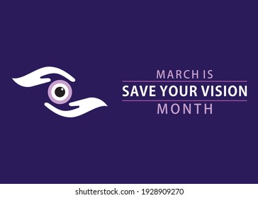 vector illustration of save your vision month theme design