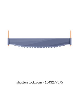 Vector illustration of saw and hacksaw symbol. Graphic of saw and equipment stock vector illustration.