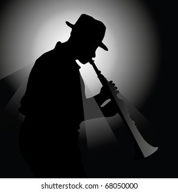 Vektorillustration eines Saxophonisten