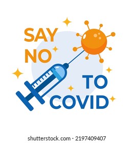 Vector Illustration Say No to Covid-19