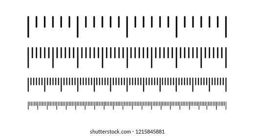 Vector illustration of a scale of different units