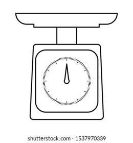 Vector illustration of scale and electronic symbol. Graphic of scale and kilogram Stock vector illustration.