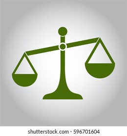 Vektorgrafik des Scale-Symbols auf Grün
