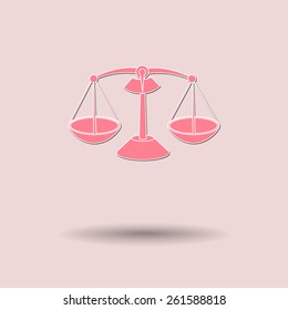Vector illustration of  Scales color background.