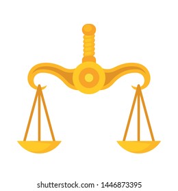 Vector illustration of scales and greece icon. Collection of scales and justice stock vector illustration.