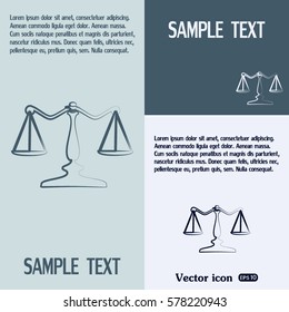 Vector illustration  scales icon
