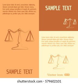 Vector illustration  scales icon