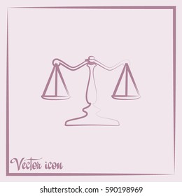 Vector illustration  scales icon