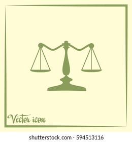 Vector illustration  scales icon
