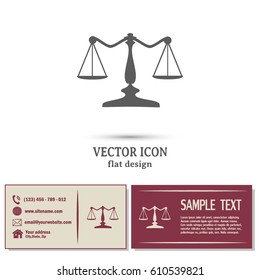 Vector illustration  scales icon