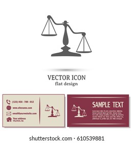 Vector illustration  scales icon