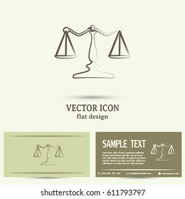 Vector illustration  scales icon