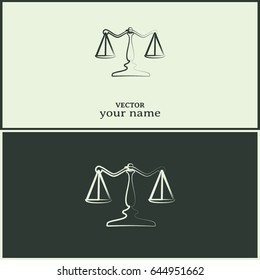 Vector illustration  scales icon