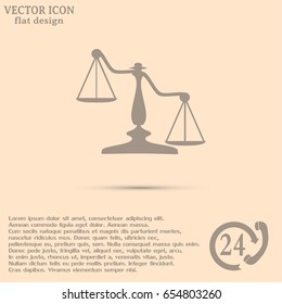 Vector illustration  scales icon