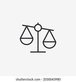 Vector illustration scales of justice