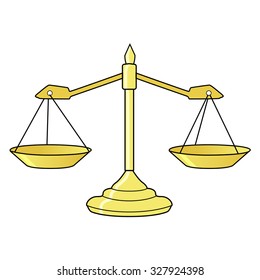 vector illustration of scales of justice