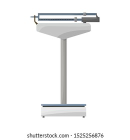 Vector illustration of scales and mechanical symbol. Graphic of scales and cargo Stock symbol for web.