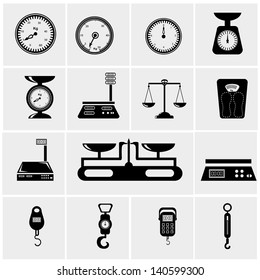 Vector illustration of scales. weighing machine