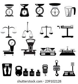 Vector illustration of scales. weighing machine