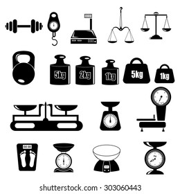 Vector illustration of scales. weighing machine