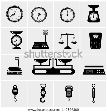 Vector Illustration Scales Weighing Machine Stock Vector (Royalty Free ...