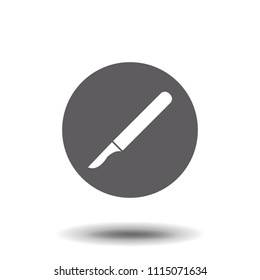Vector illustration of scalpel icon isolated