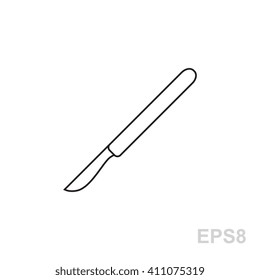 Vector illustration of scalpel icon isolated