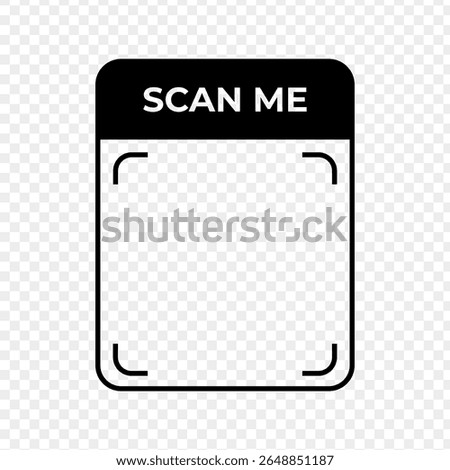 Vector illustration of Scan Me icon isolated on transparent background