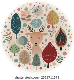 Vector illustration of Scandinavian abstract pattern