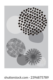 Vector illustration of Scandinavian abstract poster
