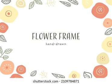Vector illustration of Scandinavian style flower frame
