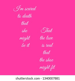 Vector illustration: I am scared to death on pink background