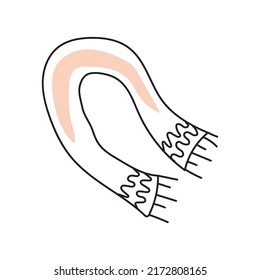 vector illustration scarf in doodle style