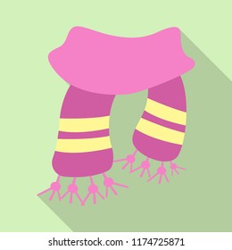 Vector illustration of scarf and shawl icon. Set of scarf and accessory stock symbol for web.
