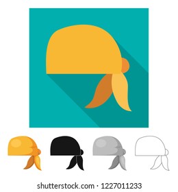 Vector illustration of scarf and shawl icon. Set of scarf and accessory stock vector illustration.