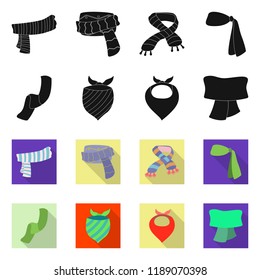Vector illustration of scarf and shawl logo. Set of scarf and accessory vector icon for stock.