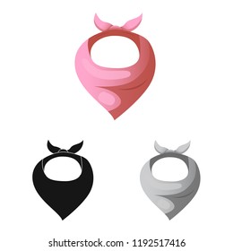 Vector illustration of scarf and shawl logo. Set of scarf and accessory stock vector illustration.