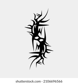 vector illustration of scary and cool tribal tattoo motifs for muscular men