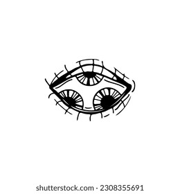 vector illustration of scary eyes