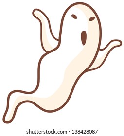 Vector Illustration Scary Ghost Stock Vector (Royalty Free) 138428087 ...