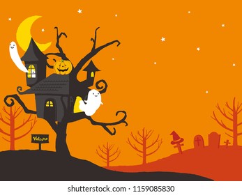 Vector Illustration of a Scary Halloween
