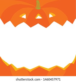 Vector Illustration of a Scary Halloween Background, pumpkin