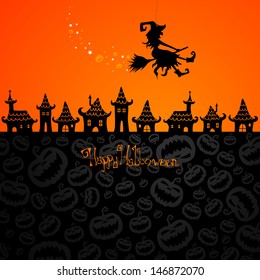 Vector Illustration of a Scary Halloween Background