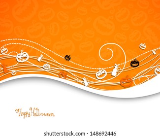 Vector Illustration of a Scary Halloween Background