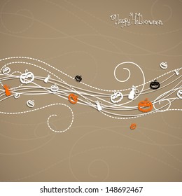 Vector Illustration of a Scary Halloween Background